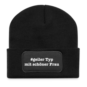 Recycelte Patch Beanie #geiler Typ mit schöner Frau
