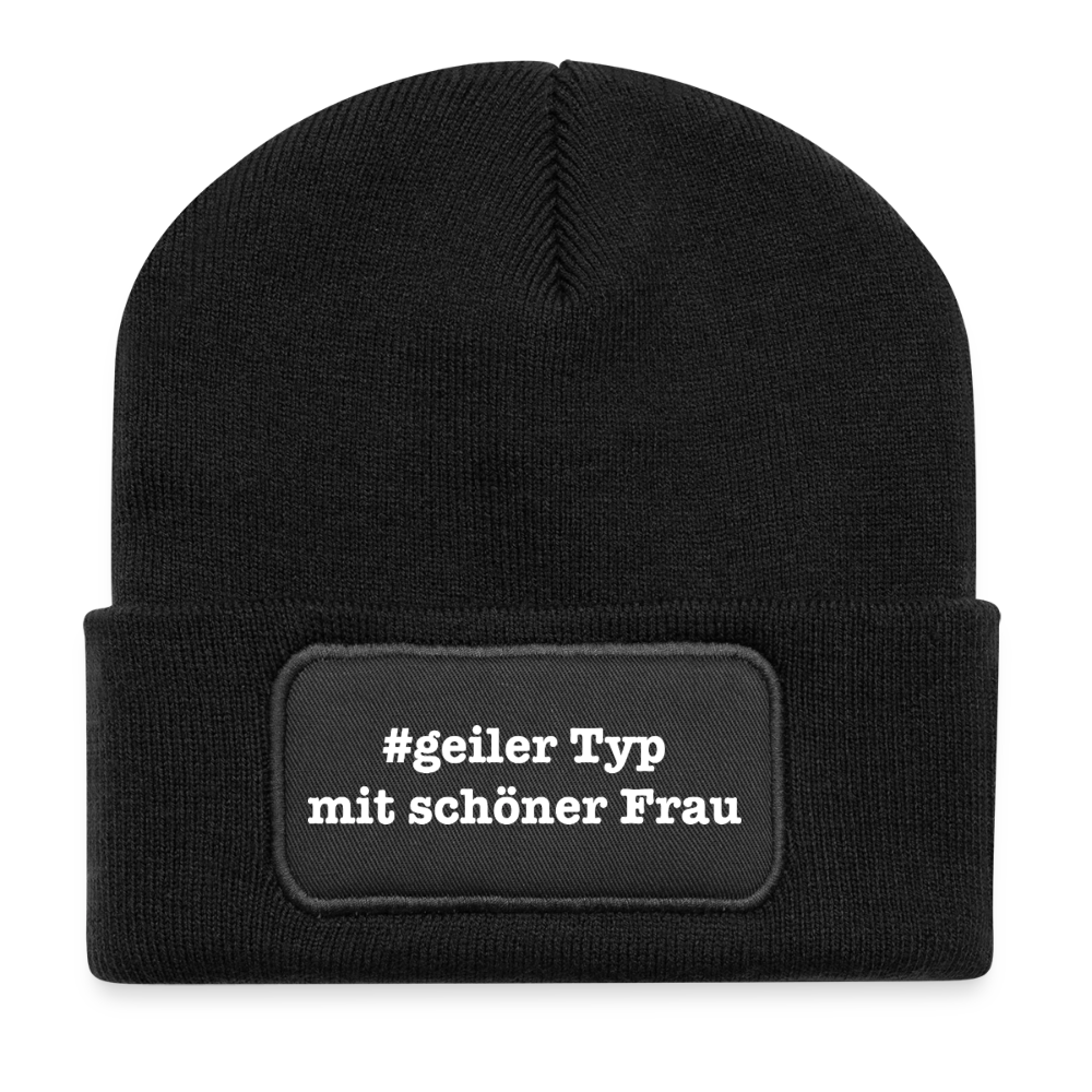 Recycelte Patch Beanie #geiler Typ mit schöner Frau – Bild 4