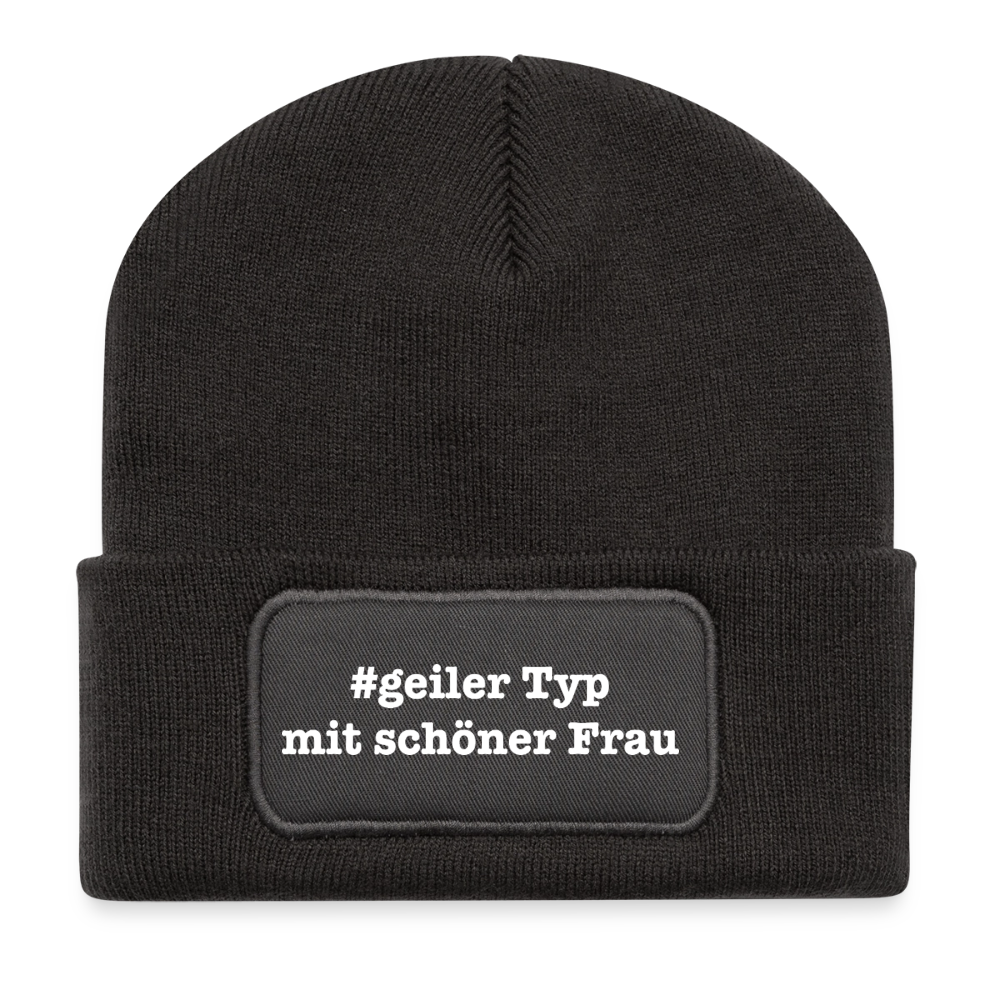Recycelte Patch Beanie #geiler Typ mit schöner Frau – Bild 5