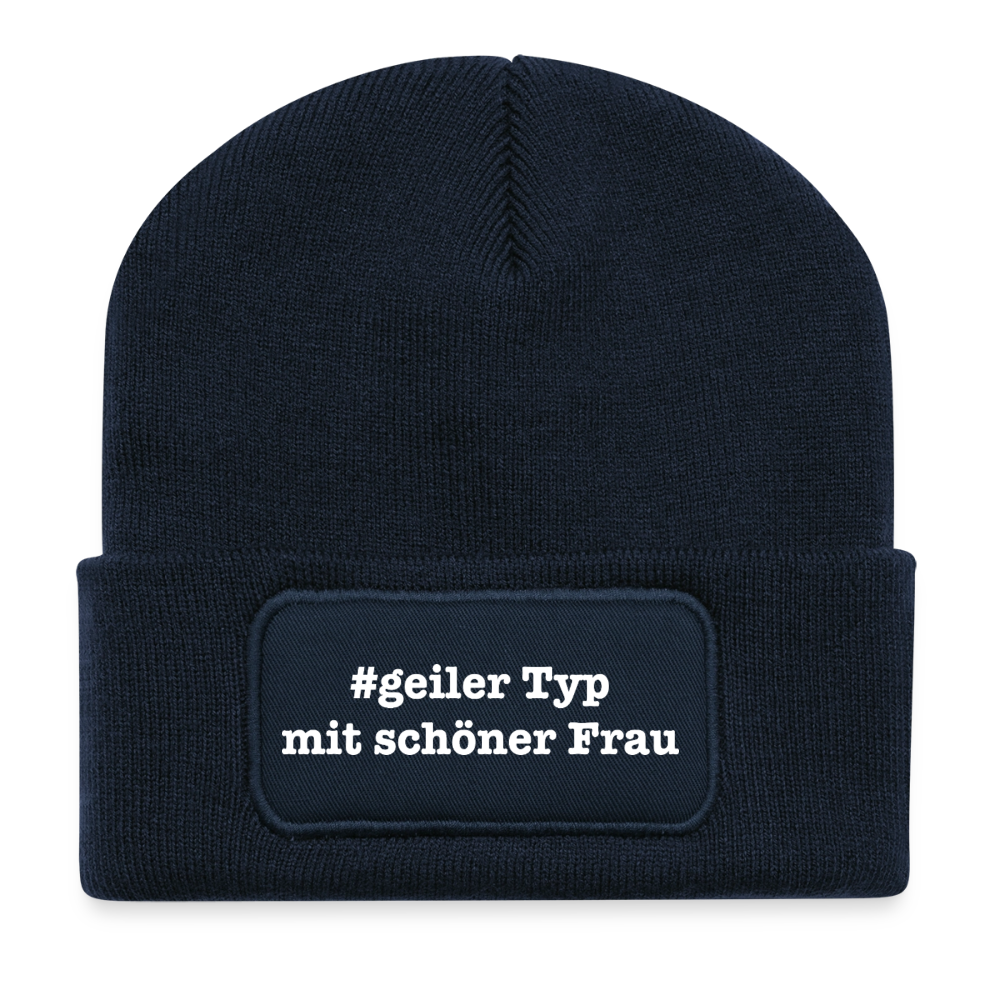Recycelte Patch Beanie #geiler Typ mit schöner Frau – Bild 6