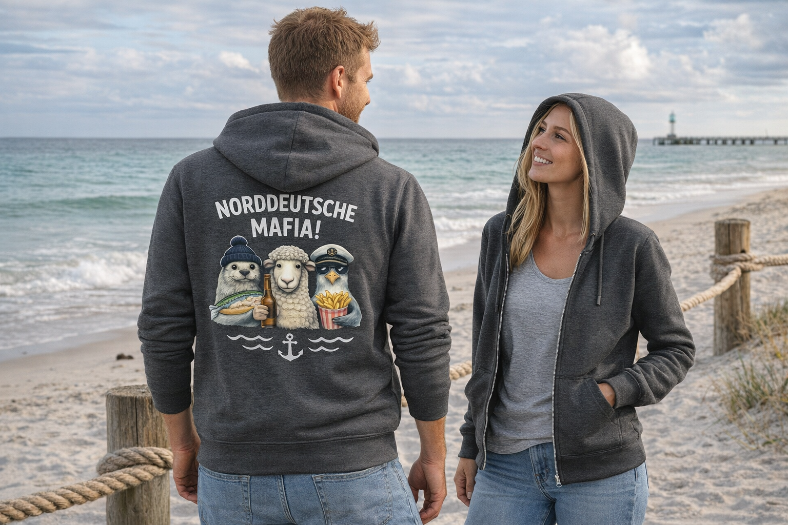 Premium UNISEX Kapuzenjacke NORDDEUTSCHE MAFIA! – Bild 15