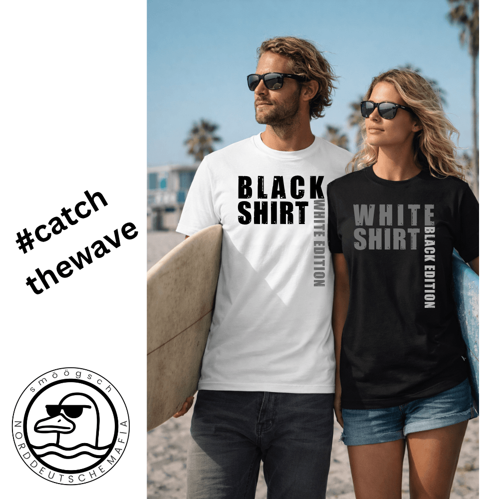 Premium UNISEX T-Shirt WHITE SHIRT BLACK EDITION – Bild 5