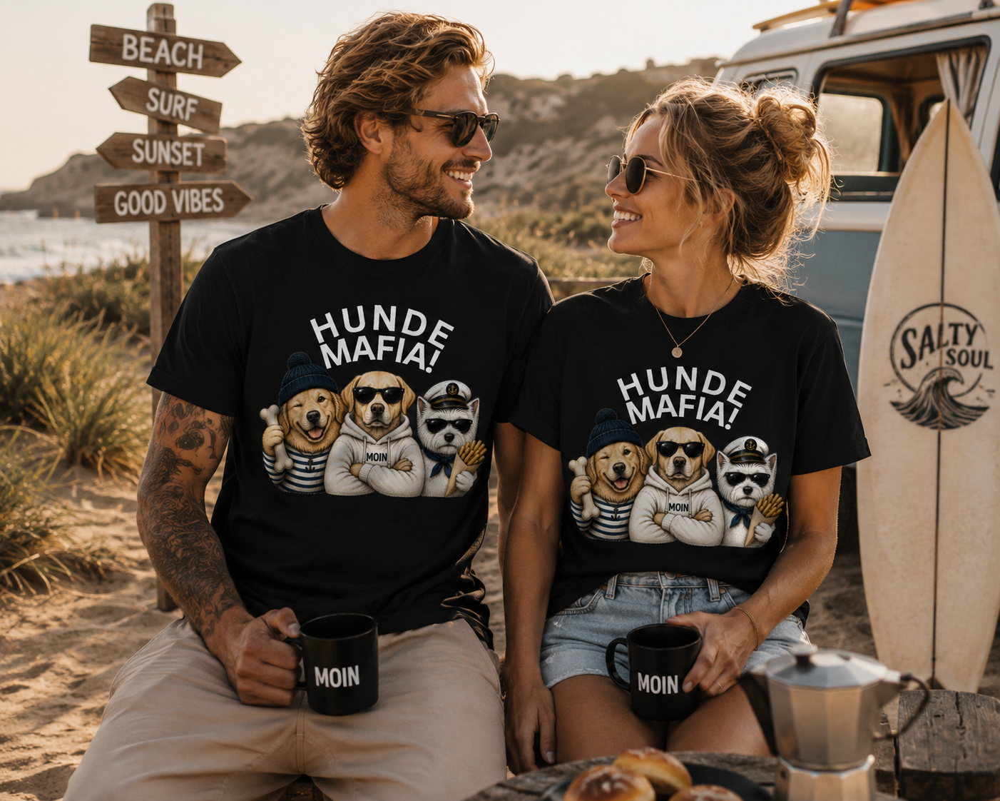 UNISEX T-Shirt HUNDEMAFIA WEISSE SCHRIFT! – Bild 21